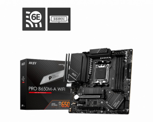 Tarjeta Madre MSI Micro-ATX PRO B650M-A WIFI, S-AM5, AMD B650, HDMI, 128GB DDR5 para AMD 