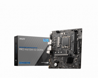 Tarjeta Madre MSI Micro-ATX PRO H610M-G DDR4, S-1700, Intel H610, HDMI, 64GB DDR4 para Intel ― Requiere Actualización de BIOS para Procesadores Intel 13va. Generación 