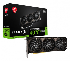 Tarjeta de Video MSI NVIDIA RTX 4070 Ti SUPER SHADOW 3X OC, 16GB 256-bit GDDR6X, PCI Express 4.0  