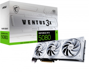 Tarjeta de Video MSI NVIDIA GeForce RTX 5080 VENTUS 3X OC WHITE, 16GB 256-bit GDDR7, PCI Express x16 5.0 