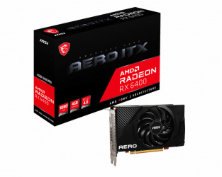 Tarjeta de Video MSI AMD Radeon RX 6400 AERO ITX 4G, 4GB 64-bit GDDR6, PCI Express 4.0 
