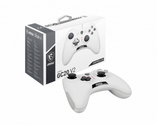 MSI Gamepad Force GC20 V2, Alámbrico, USB, Blanco 