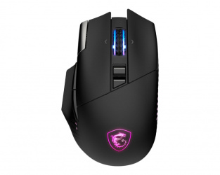 Mouse Gamer Ergonómico MSI Versa Pro Wireless, Inalámbrico, Óptico, 26.000DPI, RF Wireless/Bluetooth/USB-C, Negro 