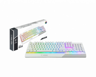 Teclado Gamer MSI Vigor GK30, Teclado Mecánico, USB, Blanco (Inglés) 
