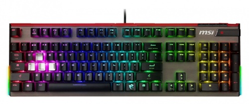 Teclado Gamer MSI Vigor GK80 RGB, Teclado Mecánico, Cherry MX Red, Alámbrico, Negro 