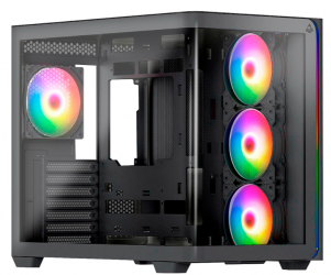 Gabinete Munfrost MFGHIR1W, Mini-Tower, ATX/Micro-ATX/Mini-ITX, USB 2.0/3.0, sin Fuente, 4 Ventiladores Instalados, Blanco 