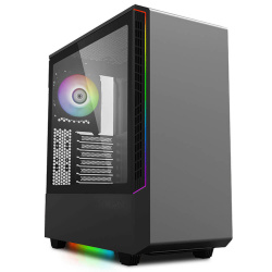 Gabinete Munfrost Panda RGB, Midi-Tower, ATX/Micro-ATX/Mini-ITX, USB 3.0, sin Fuente, 1 Ventilador Instalado, Negro 