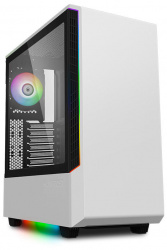 Gabinete Munfrost Panda RGB con Ventana, Midi-Tower, ATX/Micro ATX/Mini-ITX, USB 3.2, sin Fuente, 1 Ventilador RGB Instalado, Blanco 