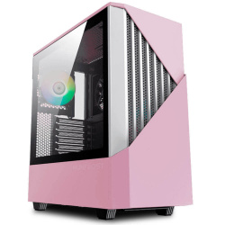 Gabinete Munfrost Panda PRO con Ventana, Midi-Tower, ATX/EATX/Micro ATX/Mini-ATX, USB 3.1, sin Fuente, 2 Ventiladores ARGB Instalados, Rosa 