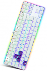 Teclado Gamer Munfrost Deimos ARGB TKL, Teclado Mecánico, Switch Blue, Alámbrico, Blanco (Español) 