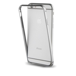 Muvit Bumper Aluminum para iPhone 7, Plata 