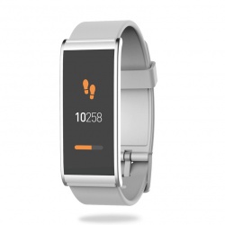 MyKronoz Smartwatch ZeFit4, Touch, Bluetooth 4.0 BLE, Android/iOS, Blanco/Plata 