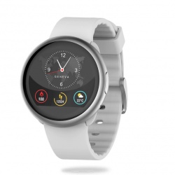 MyKronoz Smartwatch ZeRound2, Touch, Bluetooth 4.0 BLE, Android 5.0/iOS 9.3, Blanco/Plata 