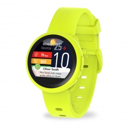 MyKronoz Smartwatch ZeRound3 Lite, Touch, Bluetooth 4.2, Android/iOS, Amarillo - Resistente a Salpicaduras 