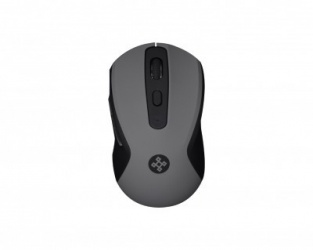 Mouse Naceb Óptico NA-0116, Inalámbrico, USB, 2400DPI, Negro/Gris 