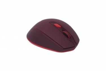 Mouse Ergonómico Naceb NA-0119, Inalámbrico, Óptico, 1.600DPI, RF Inalámbrico, Rojo 