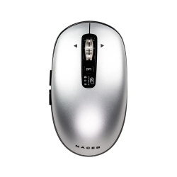 Mouse Naceb LS1, Inalámbrico, Óptico, 3.200DPI, Bluetooth, Gris 