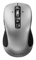 Mouse Ergonómico Naceb NA-0132G, Inalámbrico, Óptico, 3.200DPI, Bluetooth, Negro 