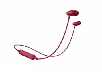 Naceb Audífonos Intrauriculares con Micrófono NA-0314, Inalámbrico, Bluetooth, Rojo 