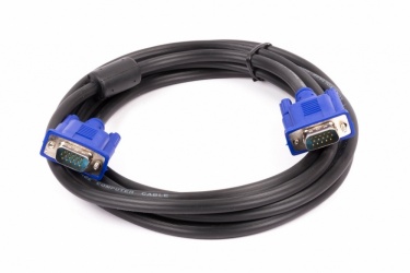 Naceb Cable VGA (D-Sub) Macho - VGA (D-Sub) Macho, 1.5 Metros, Negro/Azul 