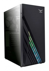 Gabinete Naceb Zion con Ventana RGB, Midi-Tower, ATX, USB 3.0, sin Fuente, 3 Ventiladores RGB Instalados, Negro 