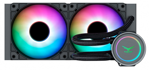 Naceb Glaciar 240 Enfriamiento Líquido para CPU, 2x 120mm, hasta 1800RPM, Negro  