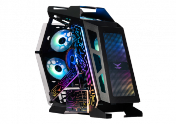 Gabinete Naceb Olympian, Midi-Tower, Micro-ATX/Mini-ITX, USB 2.0/3.0, sin Fuente, 3 Ventiladores Instalados, Negro 