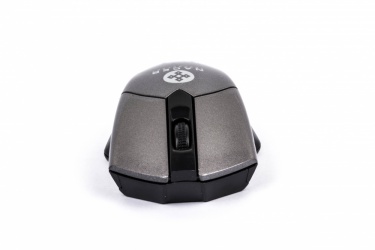 Mini Mouse Naceb Óptico NA-273G, Inalámbrico, Alcance 10 Metros, 1200DPI, Negro/Gris 