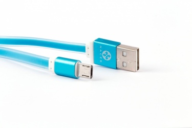 Naceb Cable USB 2.0, USB A Macho - Micro USB Macho, 1 Metro, Azul 