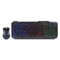 Kit Gamer de Teclado y Mouse Naceb NA-633, Alámbrico, USB, Negro (Español) 