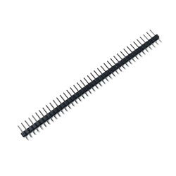 Nacional Tira Sencilla de 40 pines/Headers Macho, Negro 