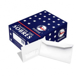 Nassa Sobre de Correspondencia con Ventana HA0081, 500 Piezas, 9.2 x 16.4cm, Color Blanco 