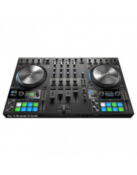 Native Instruments Tornamesa para DJ KONTROL S4, 4 Canales, USB, Negro 