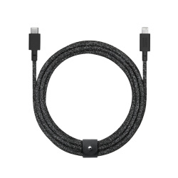 Native Union Cable de Carga Lightning Macho - USB-C Macho, 3 Metros, Negro, para iPhone/iPad 