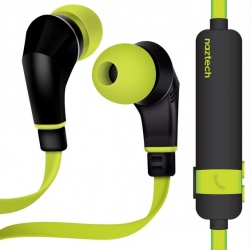 Naztech Audífonos Intrauriculares Deportivos con Micrófono NX80W, Inalámbrico, Bluetooth, Negro/Verde 
