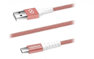 Naztech Cable USB-A Macho - Micro USB Macho, 1.2 Metros, Rosa 