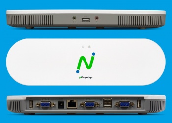 NComputing MX100S Thin Client para vSpace, 1x RJ-45, 3x USB 2.0, Gris/Blanco 