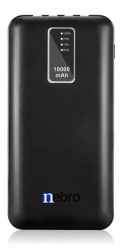 Cargador Portátil Nebro Power Bank WB-014, 10.000mAh, Negro 