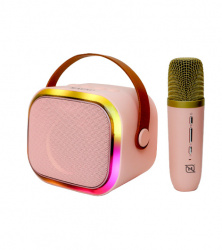 Necnon Bocina Karaoke NB-203, Bluetooth, Inalámbrico, 5W RMS, Rosa 