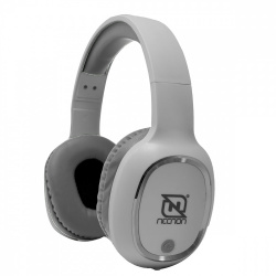 Necnon Audífonos con Micrófono NBH-04 Pro, Bluetooth, Inalámbrico, Blanco/Plata 