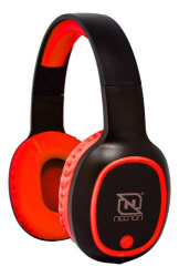 Necnon Audífonos con Micrófono NBH-04 Pro, Bluetooth, Inalámbrico, Rojo/Negro 
