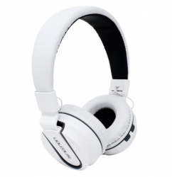 Necnon Audífonos con Micrófono NBH-05, Bluetooth, Inalámbrico, Blanco 