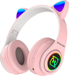 Necnon Audífonos Gamer NBH-07, Alámbrico/Inalámbrico, 3.5mm, Rosa 