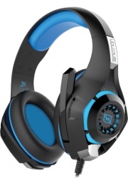 Necnon Audífonos Gamer NBHG-VIPER, Alámbrico, 2.1 Metros, 3.5mm, Negro/Azul 