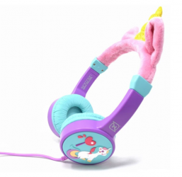 Necnon Audífonos para Niños Unicornio, Alámbrico, 3.5mm, Multicolor 