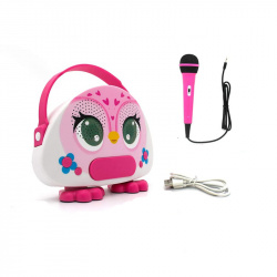 Necnon Bocina Karaoke Infantil NBK-KIDS/PK, Bluetooth, 3.5mm, 6W RMS, Rosa 