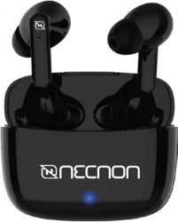 Necnon Audífonos Intrauriculares Deportivos con Micrófono NTWS-03, Inalámbrico, Bluetooth, USB, Negro 