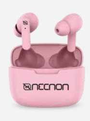 Necnon Audífonos Intrauriculares Deportivos con Micrófono NTWS-03, Inalámbrico, Bluetooth, USB, Rosa 