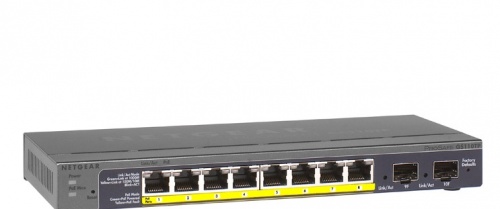 Switch Netgear ProSafe GS110TP, 8 Puertos PoE, 2 Puertos SFP, 4000 Entradas - Administrable 