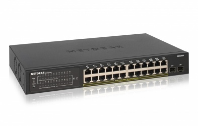 Switch Netgear Gigabit Ethernet GS324TP, 24 Puertos PoE+, 2 Puertos SFP, 52 Gbit/s, 16.000 Entradas - Administrable 